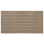 Mesa de jardín de ratán sintético gris 130x70x66 cm