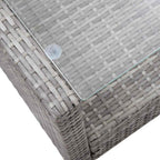 Muebles de jardín 6 pzas y cojines ratán sintético gris oscuro