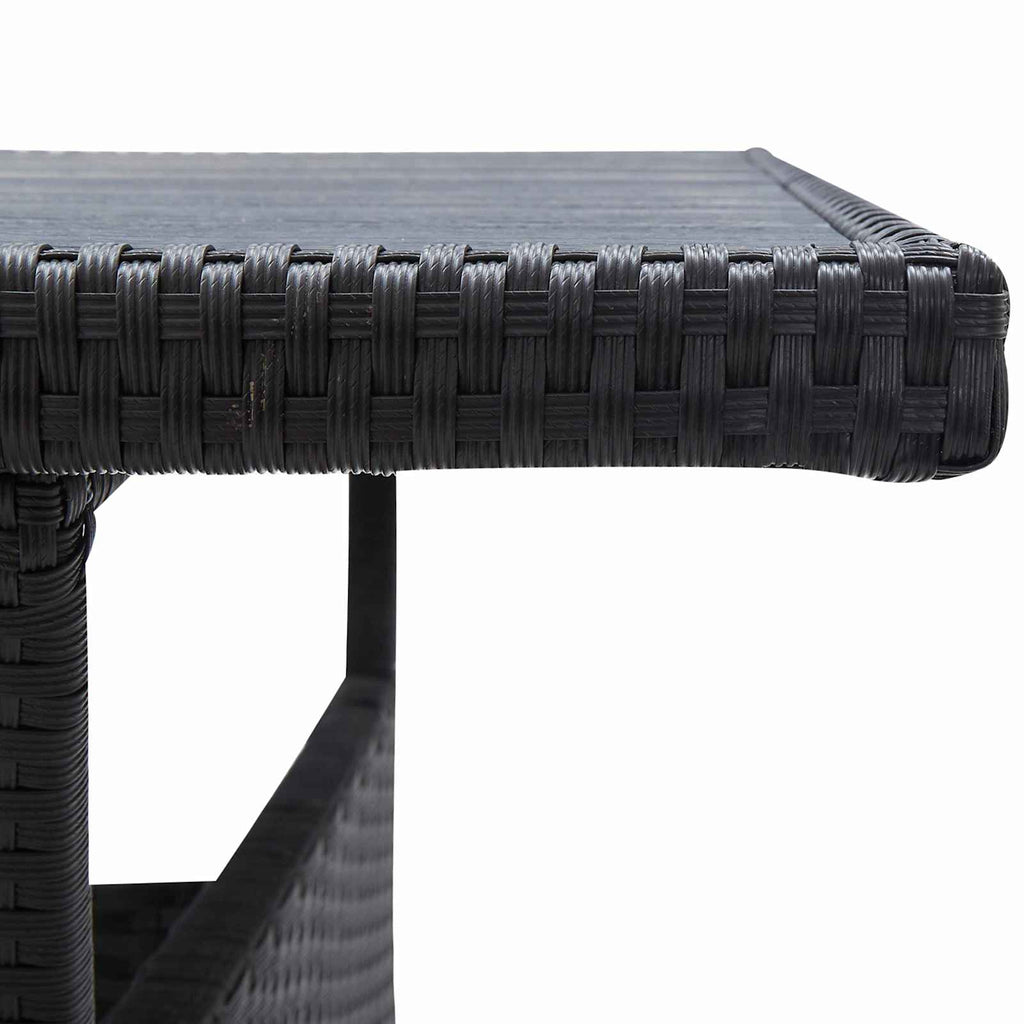 Juegos de muebles de exterior Negro ratán sintético