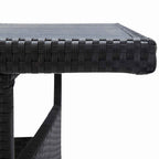 Juegos de muebles de exterior Negro ratán sintético