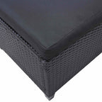 Juegos de muebles de exterior Negro ratán sintético