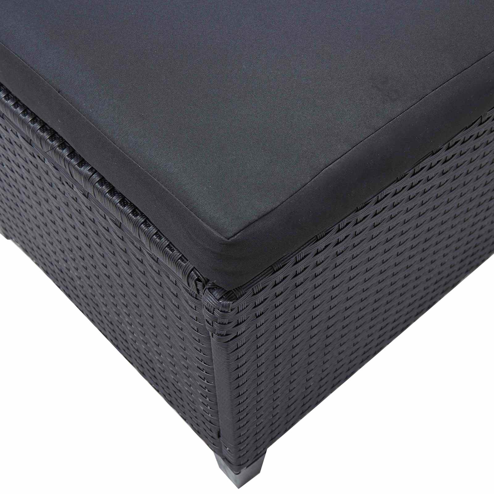 Juegos de muebles de exterior Negro ratán sintético