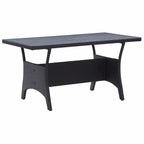 Juegos de muebles de exterior Negro ratán sintético