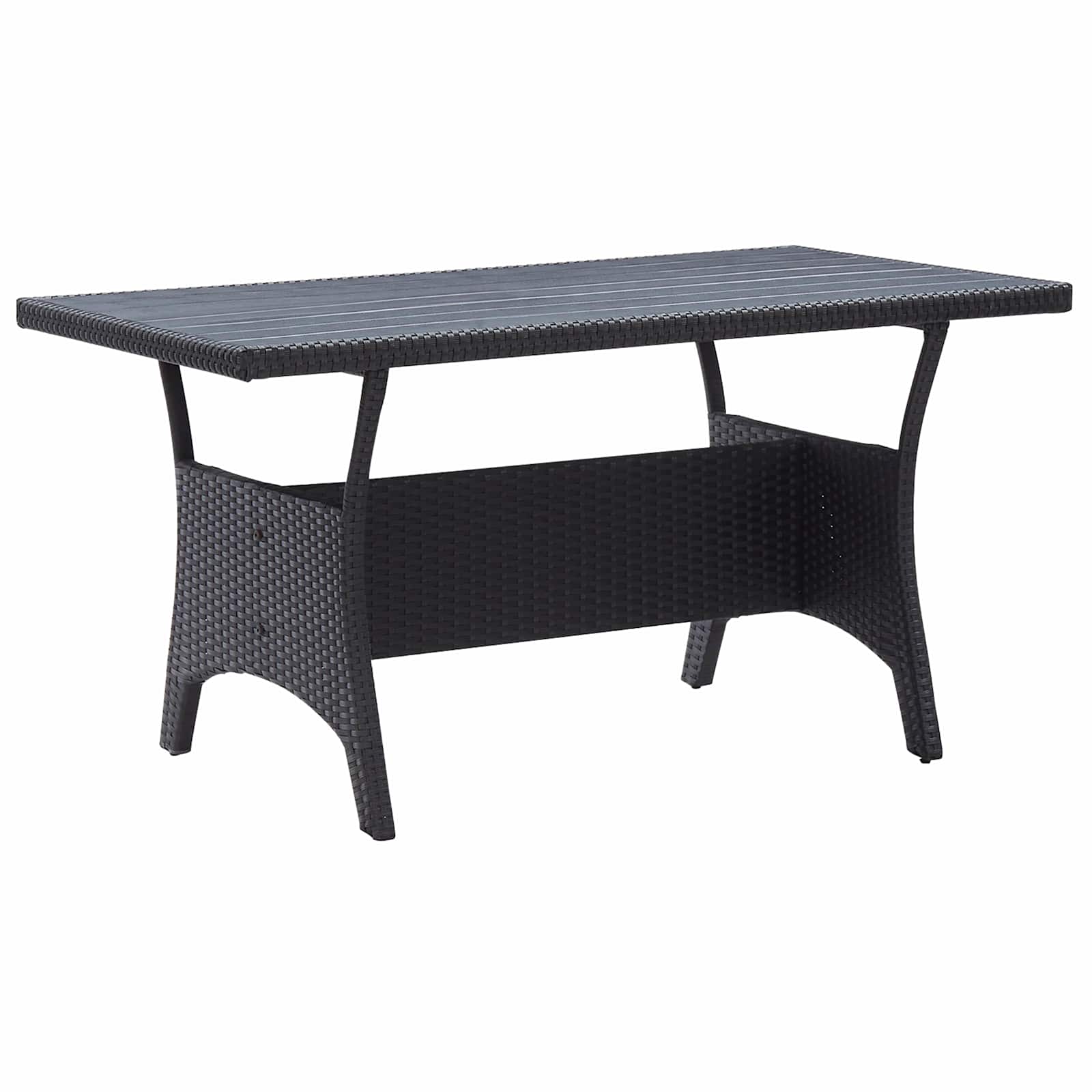 Juegos de muebles de exterior Negro ratán sintético