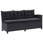 Juegos de muebles de exterior Negro ratán sintético