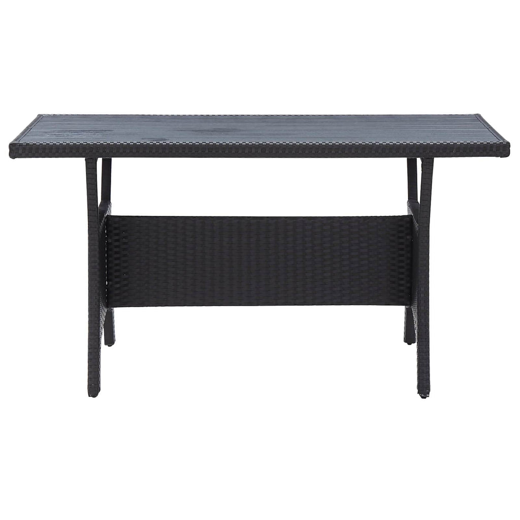 Juegos de muebles de exterior Negro ratán sintético