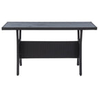 Juegos de muebles de exterior Negro ratán sintético