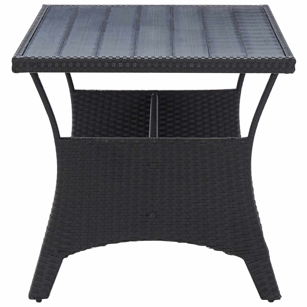 Juegos de muebles de exterior Negro ratán sintético