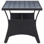 Juegos de muebles de exterior Negro ratán sintético