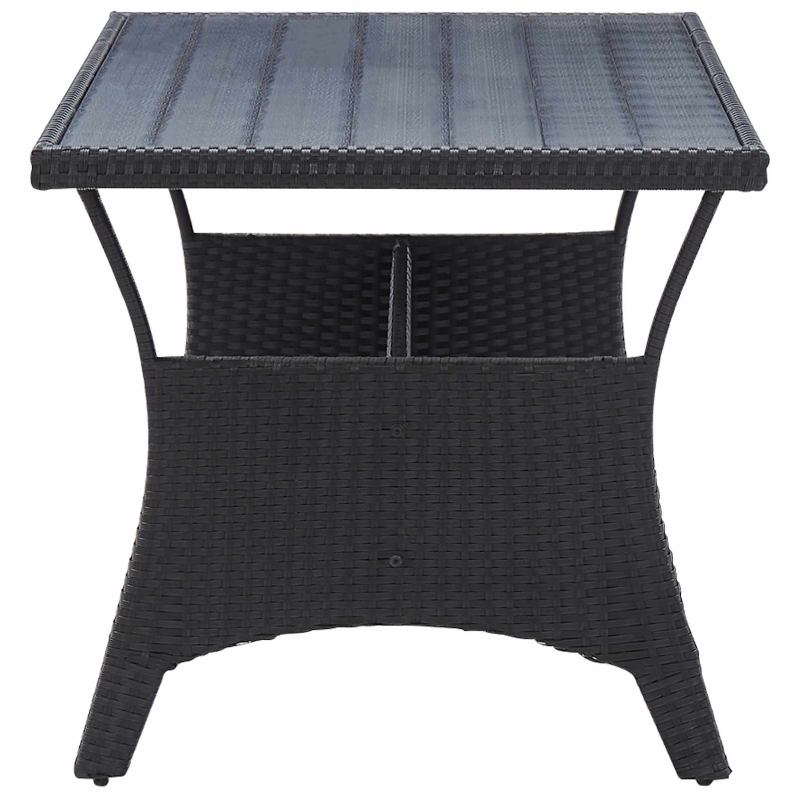 Juegos de muebles de exterior Negro ratán sintético