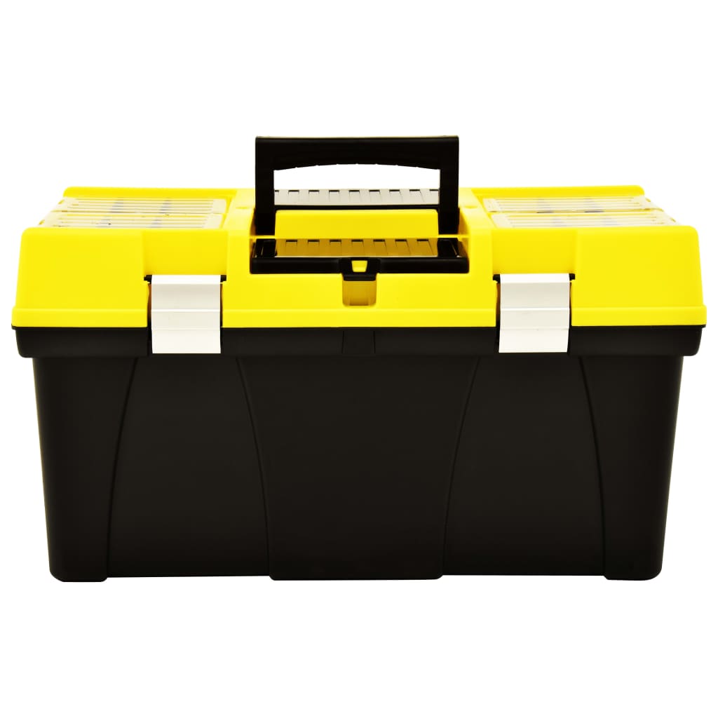 Caja de herramientas de plástico amarillo 595x337x316 mm