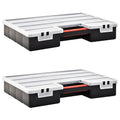 Caja compartimentos 2 uds divisores plástico 460x325x80 mm