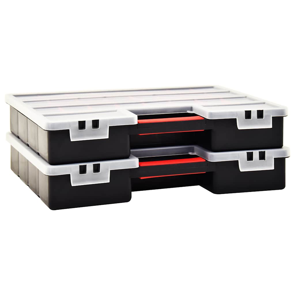 Caja compartimentos 2 uds divisores plástico 460x325x80 mm