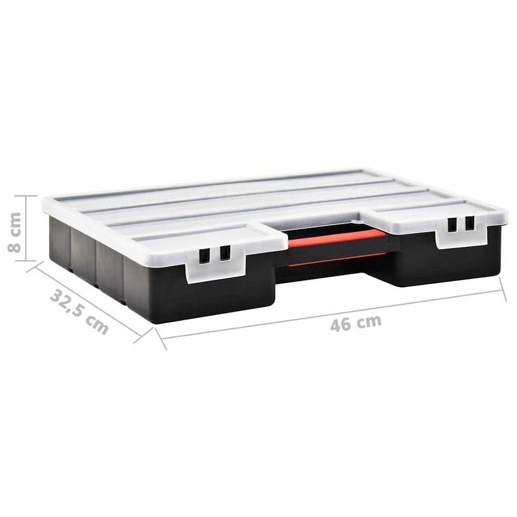 Caja compartimentos 2 uds divisores plástico 460x325x80 mm