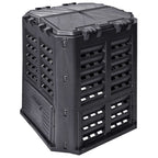 Compostador de jardín negro 68,9x68,9x83,9 cm 360 L