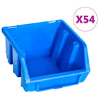Kit de cajas de almacenaje 96 piezas con paneles de pared azul