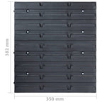 Kit de cajas de almacenaje 96 piezas con paneles de pared azul