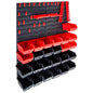 Kit de cajas de almacenaje 103 pzas paneles de pared rojo/negro