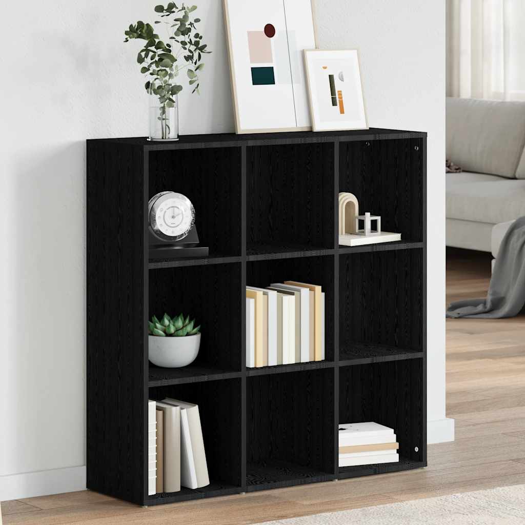 Estantería madera de ingeniería negro 98x29x97,5 cm