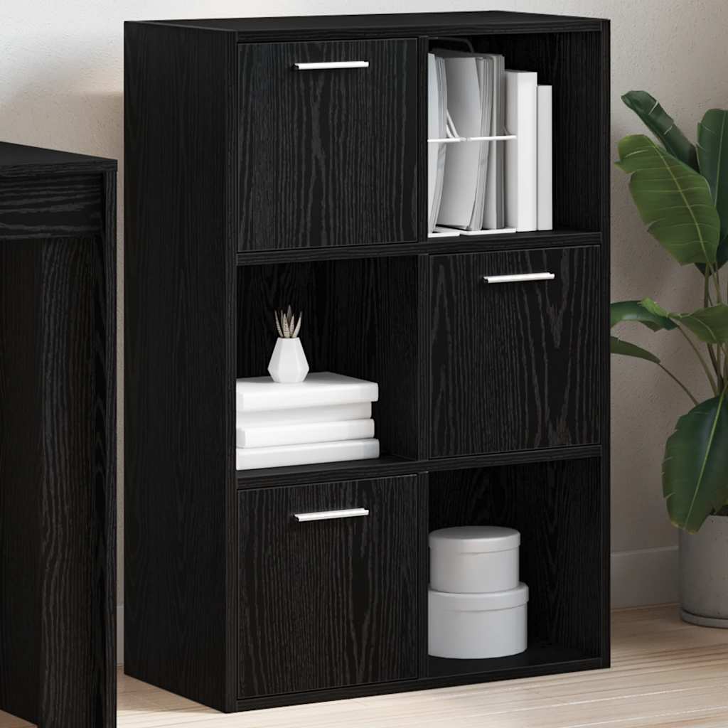 Armario almacenamiento madera contrachapada gris 60x29,5x90 cm