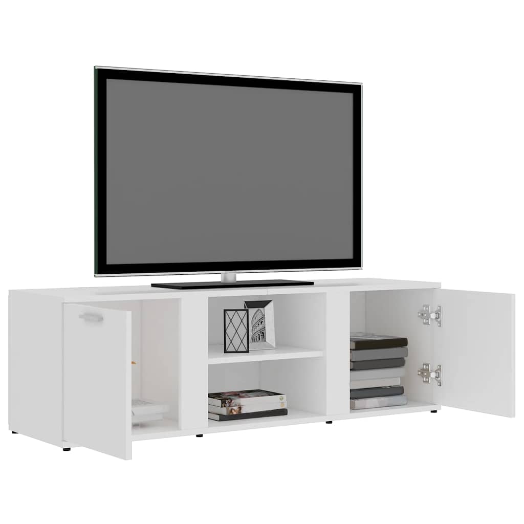 Mueble de TV madera contrachapada blanco 120x34x37 cm