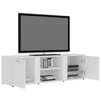 Mueble de TV madera contrachapada blanco 120x34x37 cm
