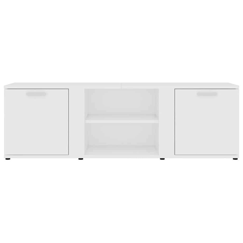 Mueble de TV madera contrachapada blanco 120x34x37 cm