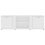 Mueble de TV madera contrachapada blanco 120x34x37 cm