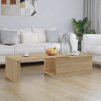 Mesa de centro madera contrachapada blanco 100x60x42 cm