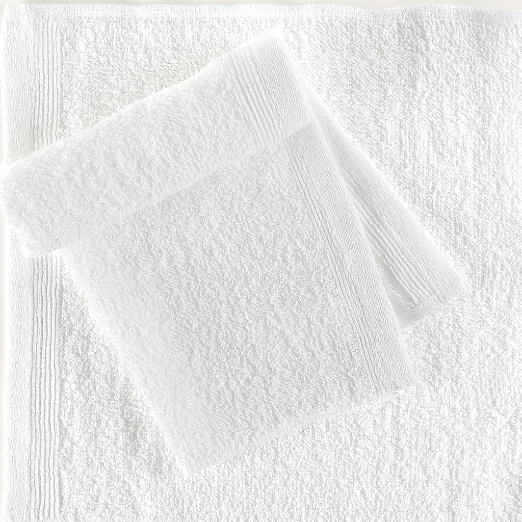 Toallas de cortesía 50 uds algodón blanco 350 g/m² 30x30 cm