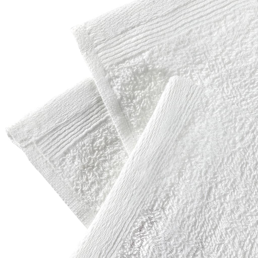 Toallas de cortesía 50 uds algodón blanco 350 g/m² 30x30 cm