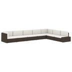 Juego de muebles de jardín 2 piezas ratán sintético gris