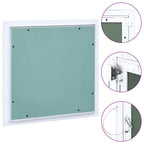 Panel de acceso marco de aluminio y placa de yeso 200x200 mm
