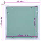 Panel de acceso marco de aluminio y placa de yeso 200x200 mm