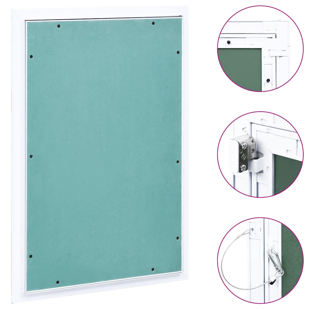 Aluminum frame and plasterboard access panel 200x200 mm