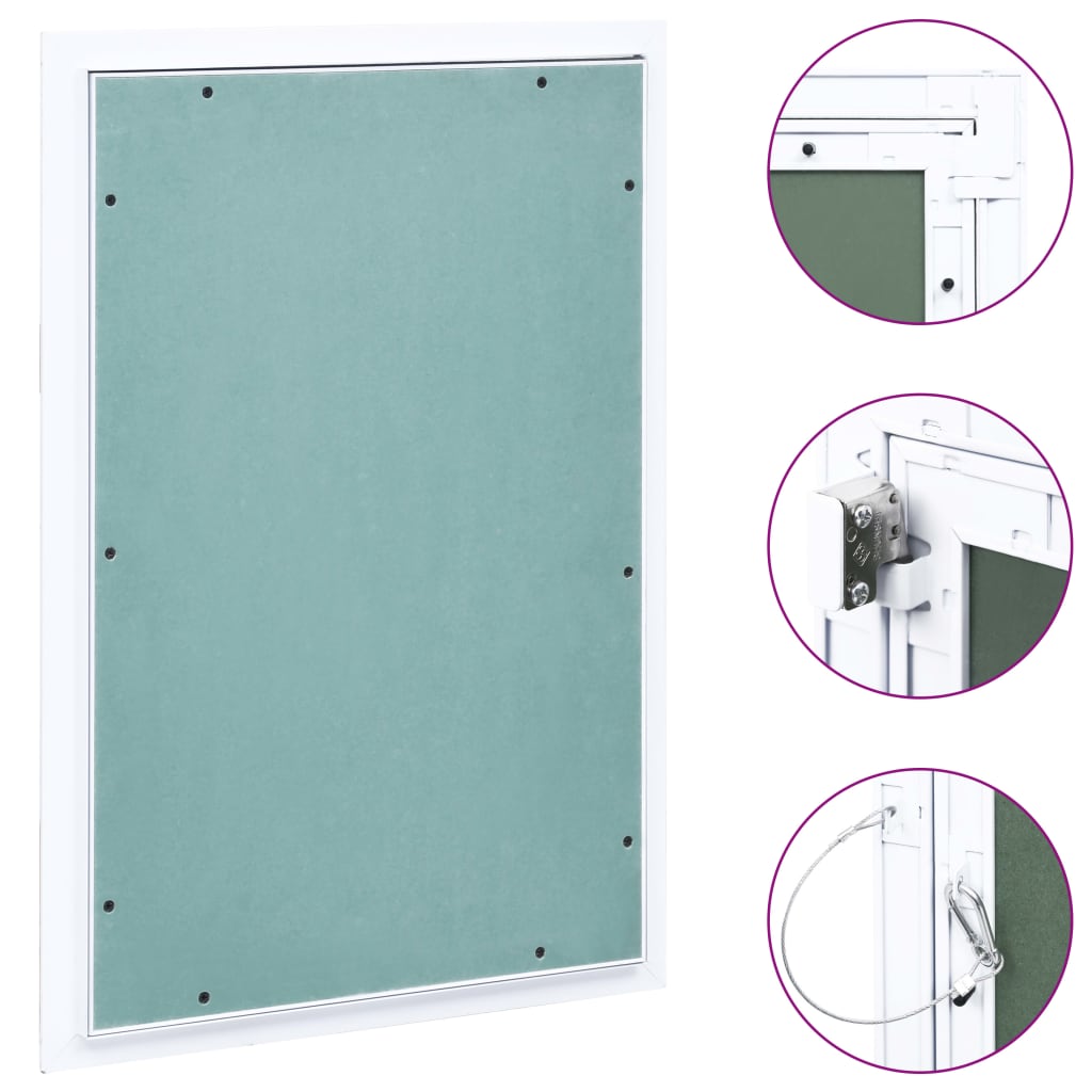 Aluminum frame and plasterboard access panel 200x200 mm