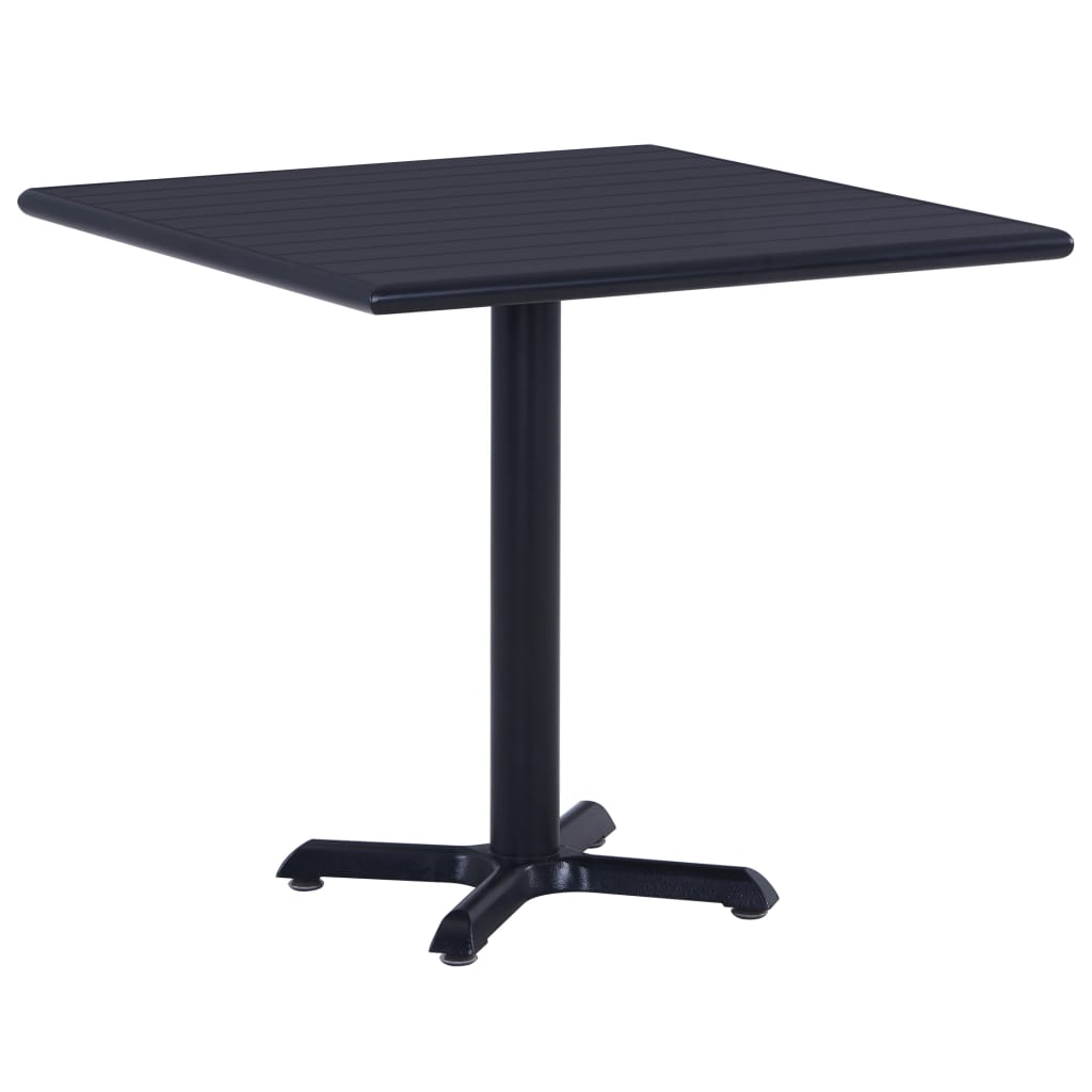 Mesa de jardim preta 60x60x75 cm