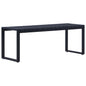 Banco de jardim com tábuas de PS preto 120,5 cm