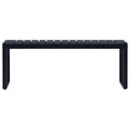 Banco de jardín tablero PS negro 120,5 cm