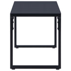 Banco de jardín tablero PS negro 120,5 cm