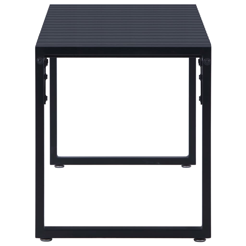 Garden bench PS slats black 120.5 cm