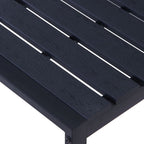 Banco de jardín tablero PS negro 120,5 cm