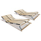Slatted bed bases with 28 slats, 7 zones, 2 pieces, 70x200 cm