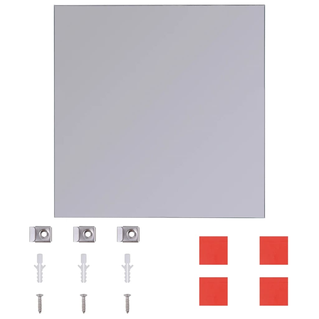 Azulejos de espejo sin marco vidrio 20,5 cm 16 unidades