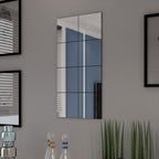 Azulejos de espejo sin marco vidrio 20,5 cm 16 unidades