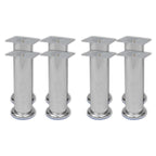 8x Patas de sofá redondas cromadas 120 mm