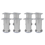 8x Patas de sofá redondas cromadas 120 mm