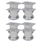 8x Patas de sofá redondas cromadas 120 mm