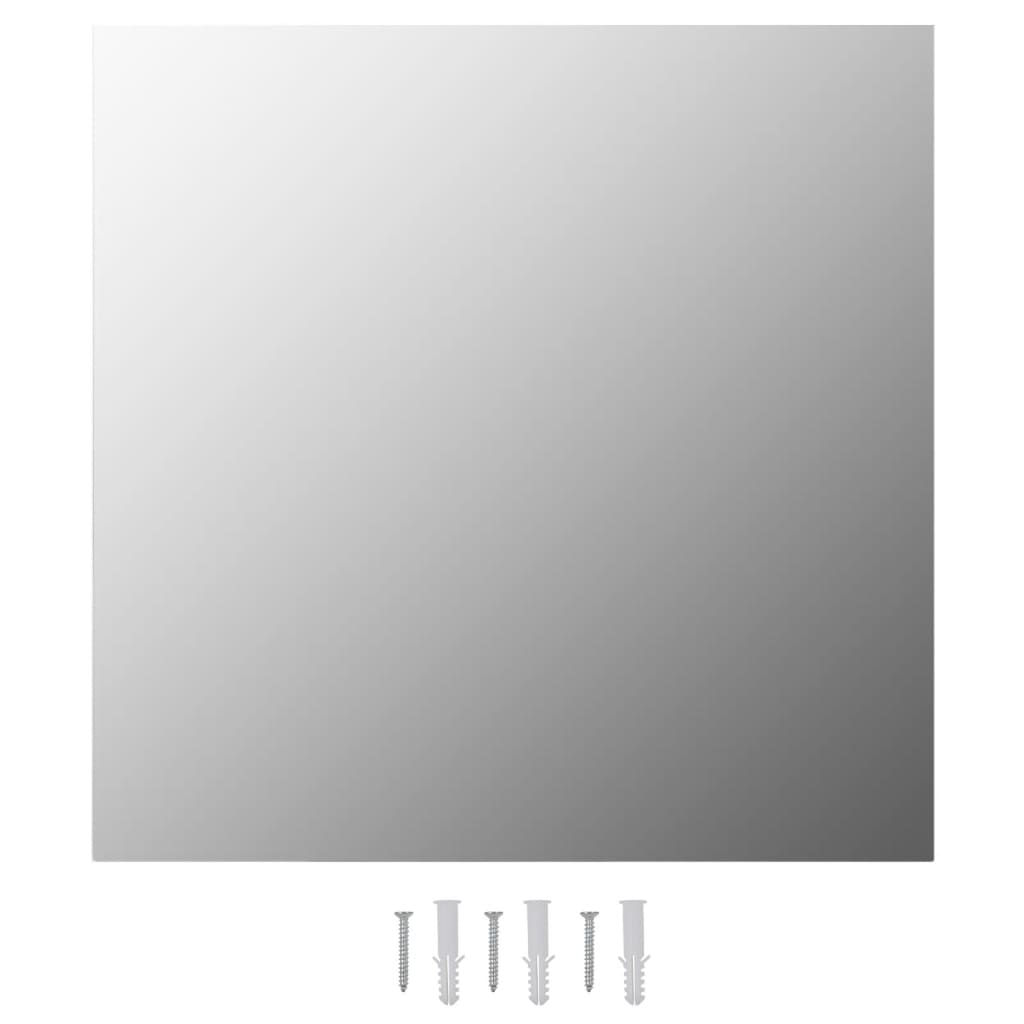 Espejos de pared cuadrados 2 unidades vidrio 40x40 cm