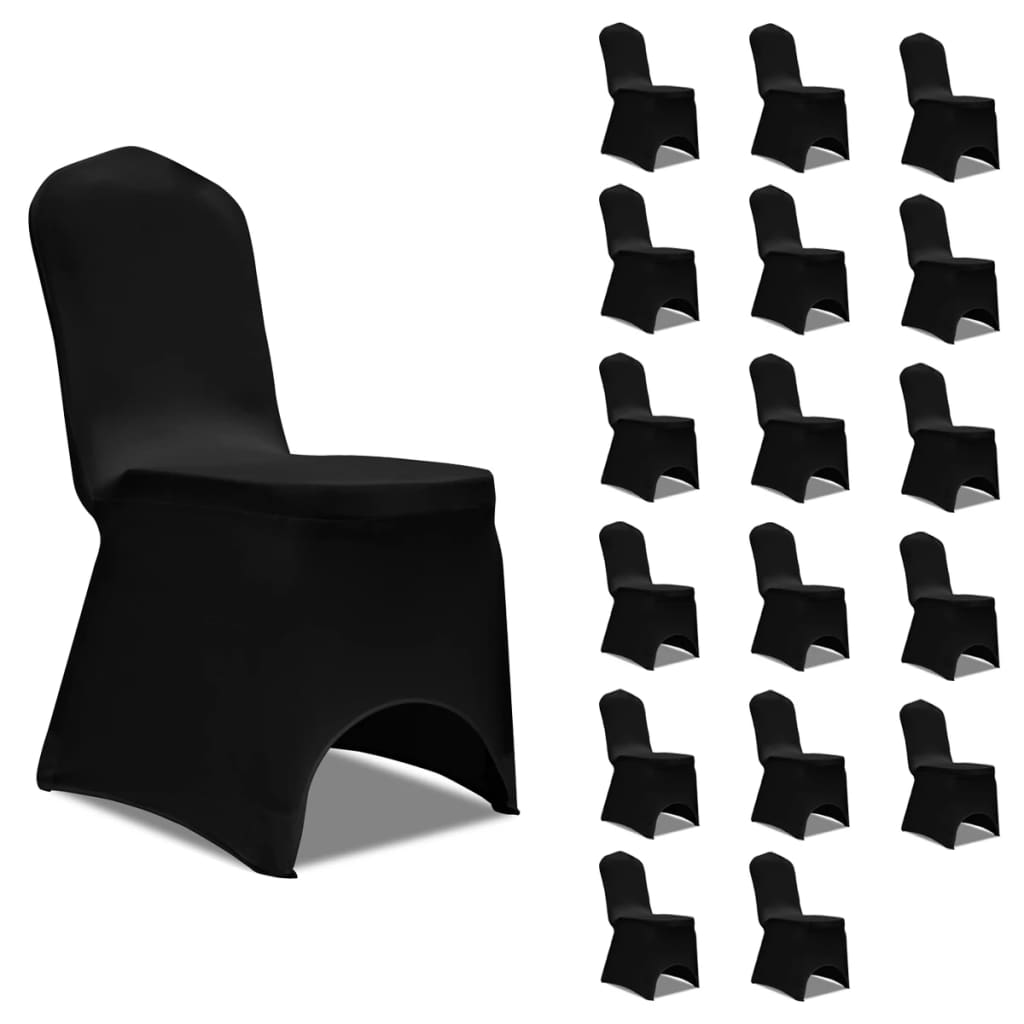 Funda de silla elástica 12 unidades blanca